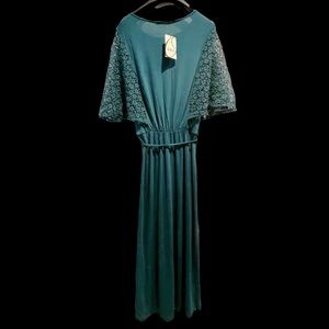 Oasis green midi tea dress